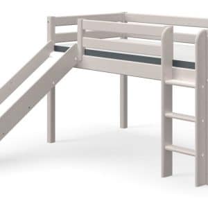 CLASSIC Halvhøj seng med rutsjebane 90x200 - Grå